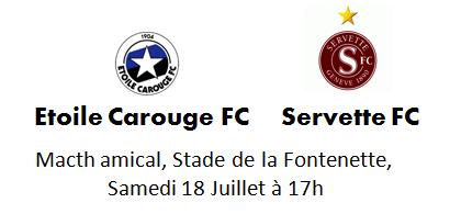 match amical Carouge SFC