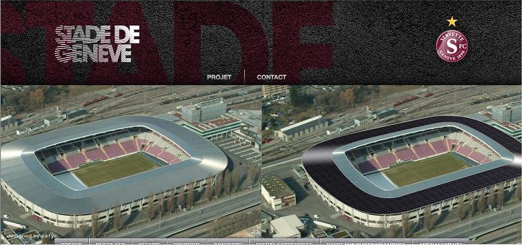 Stade panneaux solaires