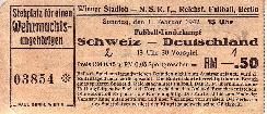 billet allemagne Suisse 1942